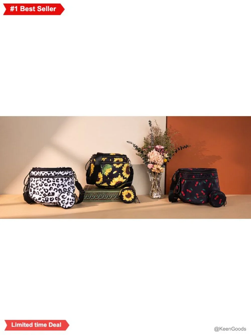 Montana West Nylon Crossbody Bum Bag with Coin Purse Large